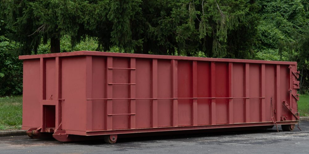 Large,Iron,Dumpster,Garbage,Metal,Recycle,Outdoor