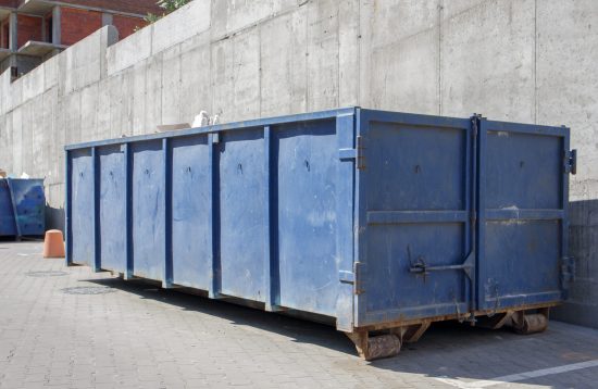 Metal,Durable,Blue,Industrial,Trash,Bin,For,Outdoor,Trash,At