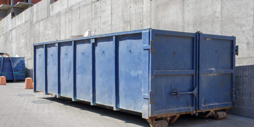 Metal,Durable,Blue,Industrial,Trash,Bin,For,Outdoor,Trash,At